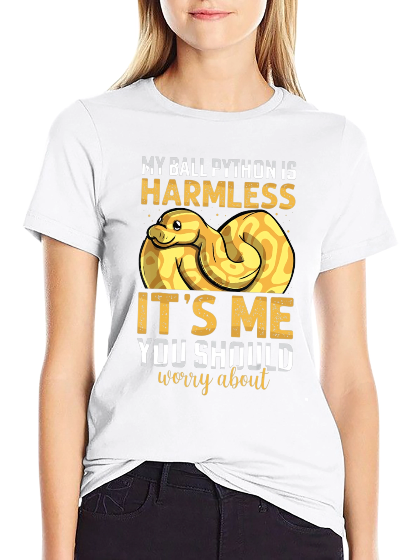 Funny Ball Python T-Shirt Harmless Snake Tee