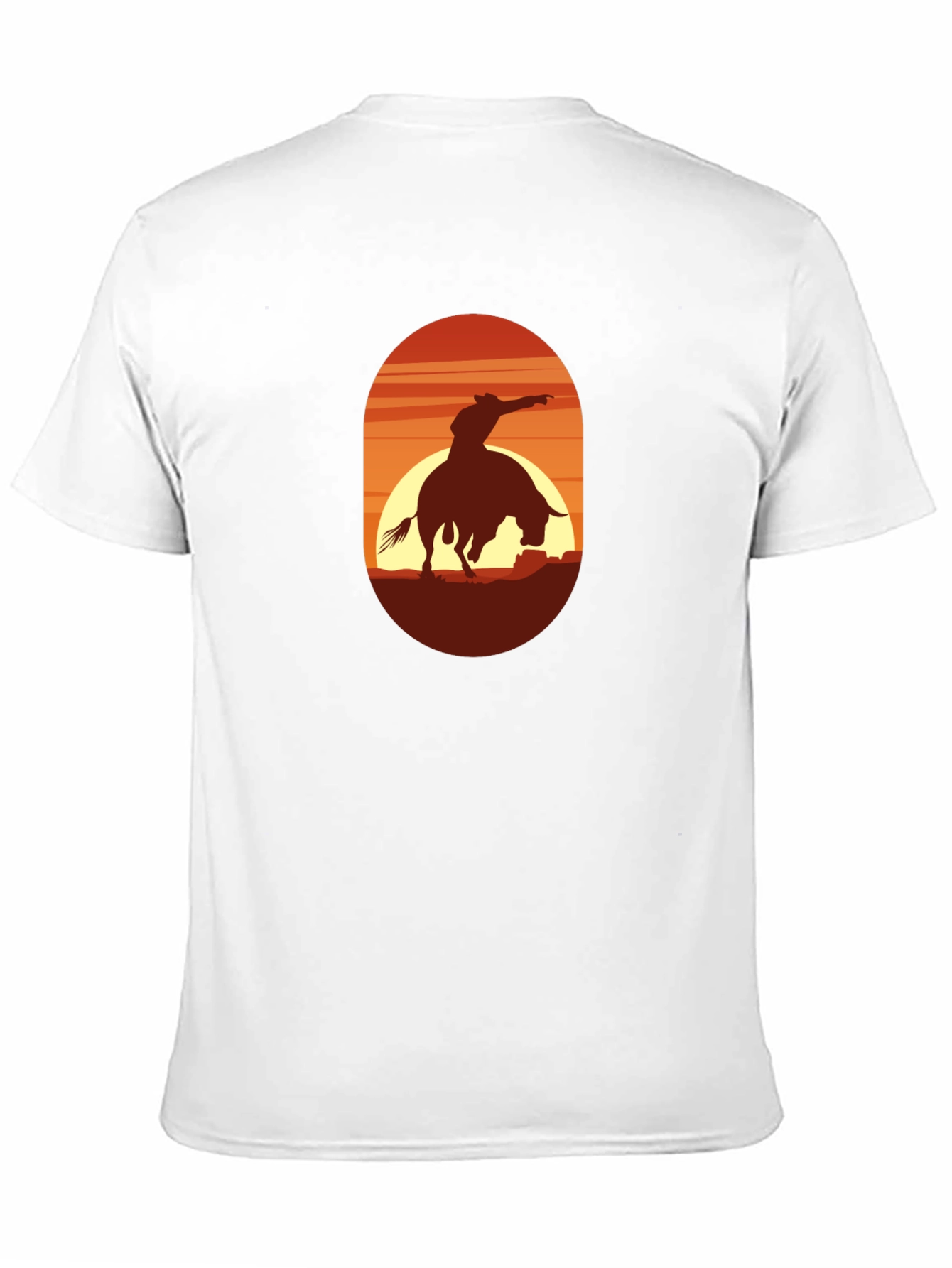 Cowboy Riding Bull Graphic Tee