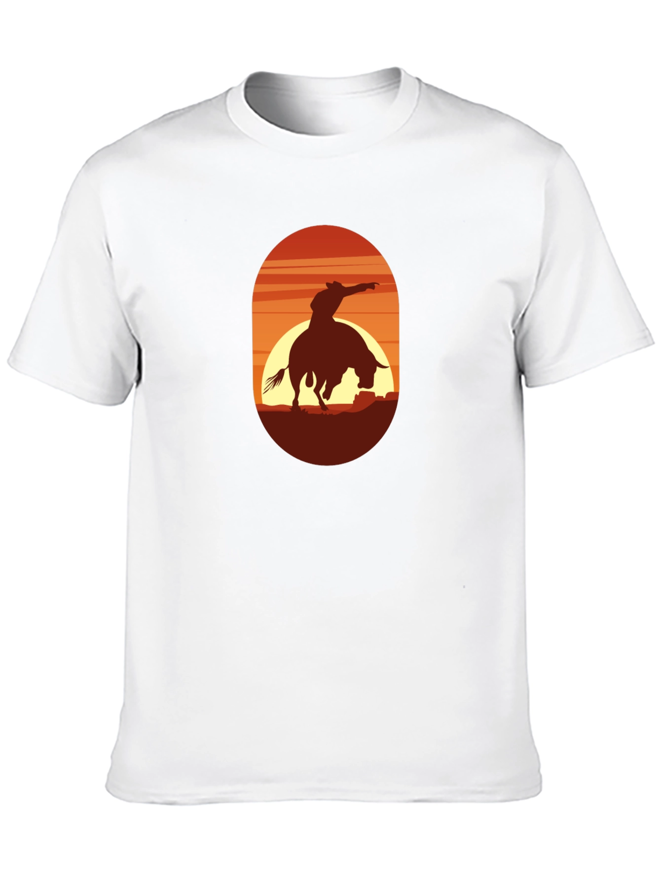 Cowboy Riding Bull Graphic Tee