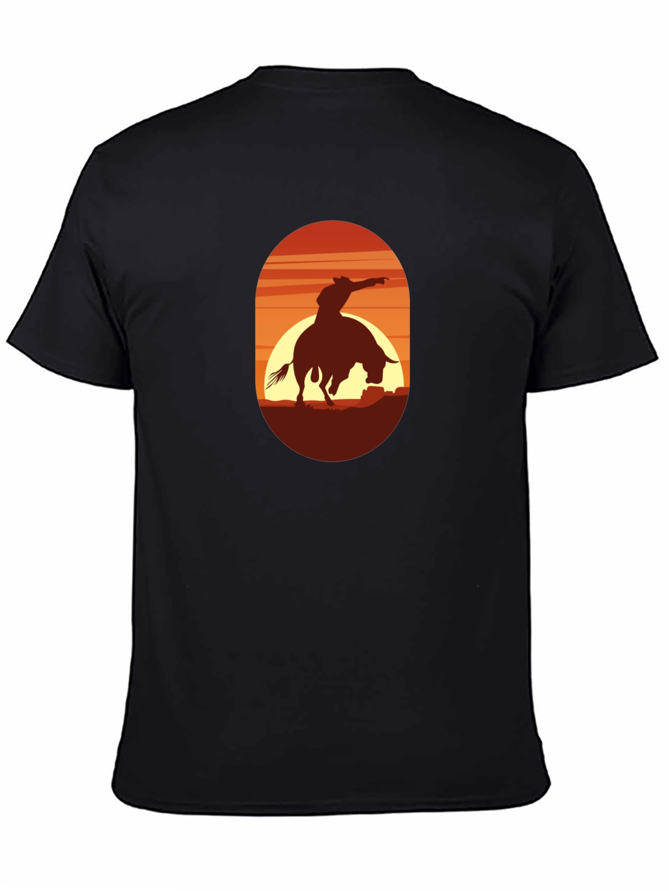 Cowboy Riding Bull Graphic Tee