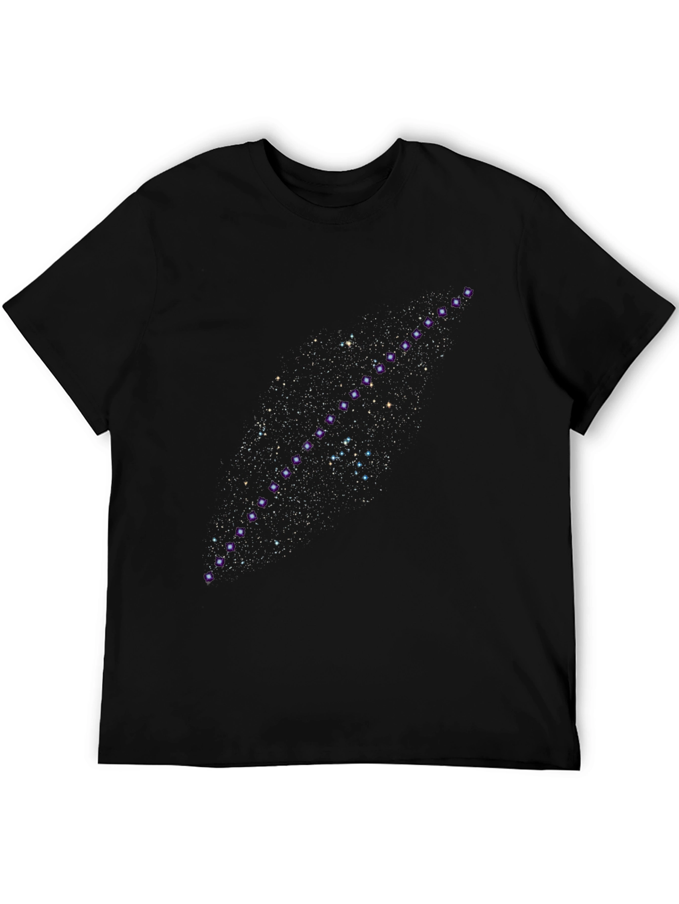 Celestial Constellation Graphic Tee - Black Cotton
