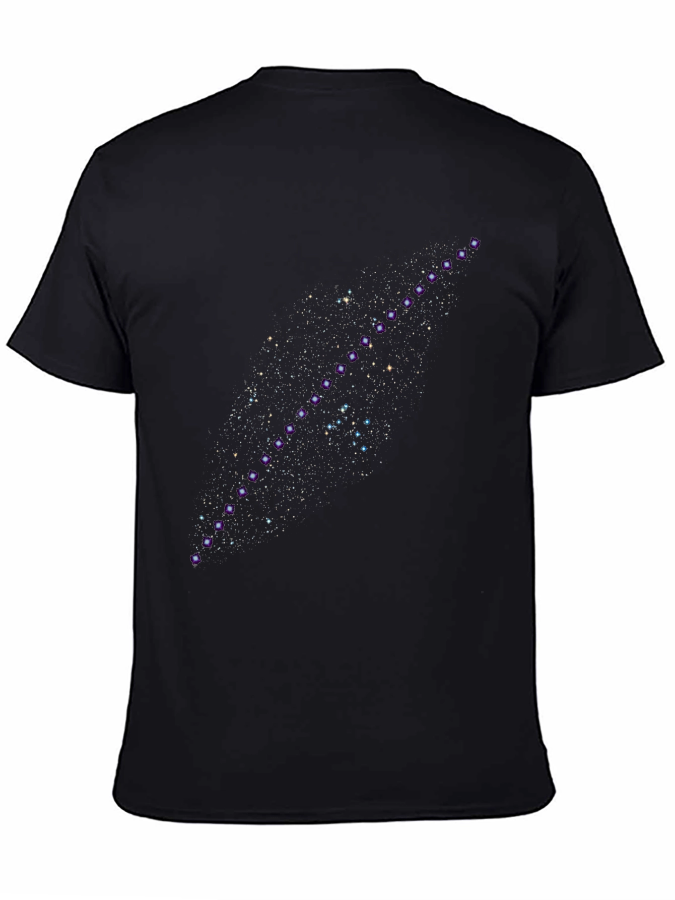 Celestial Constellation Graphic Tee - Black Cotton