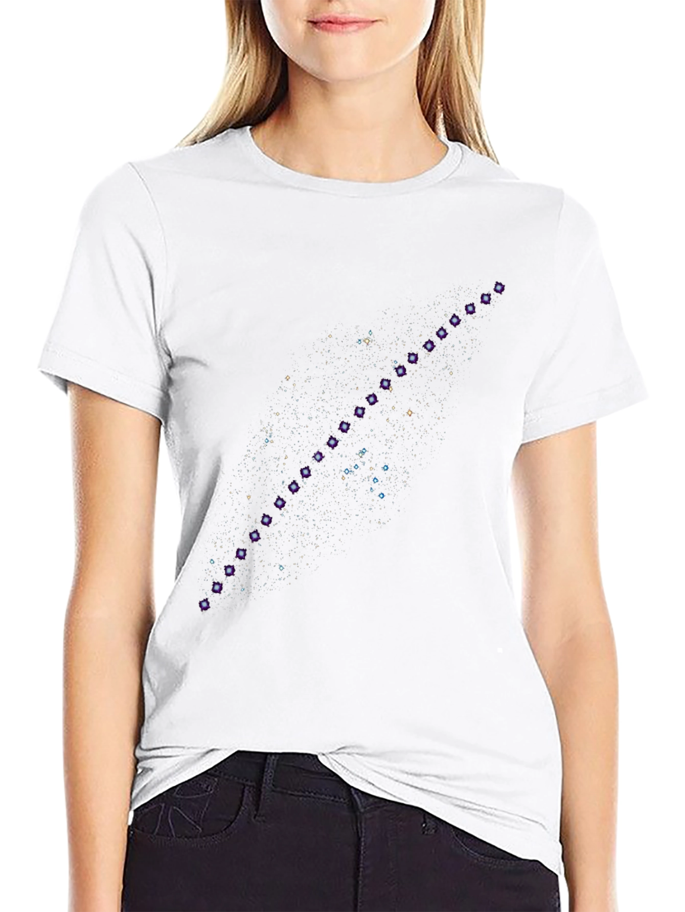 Celestial Constellation Graphic Tee - Black Cotton