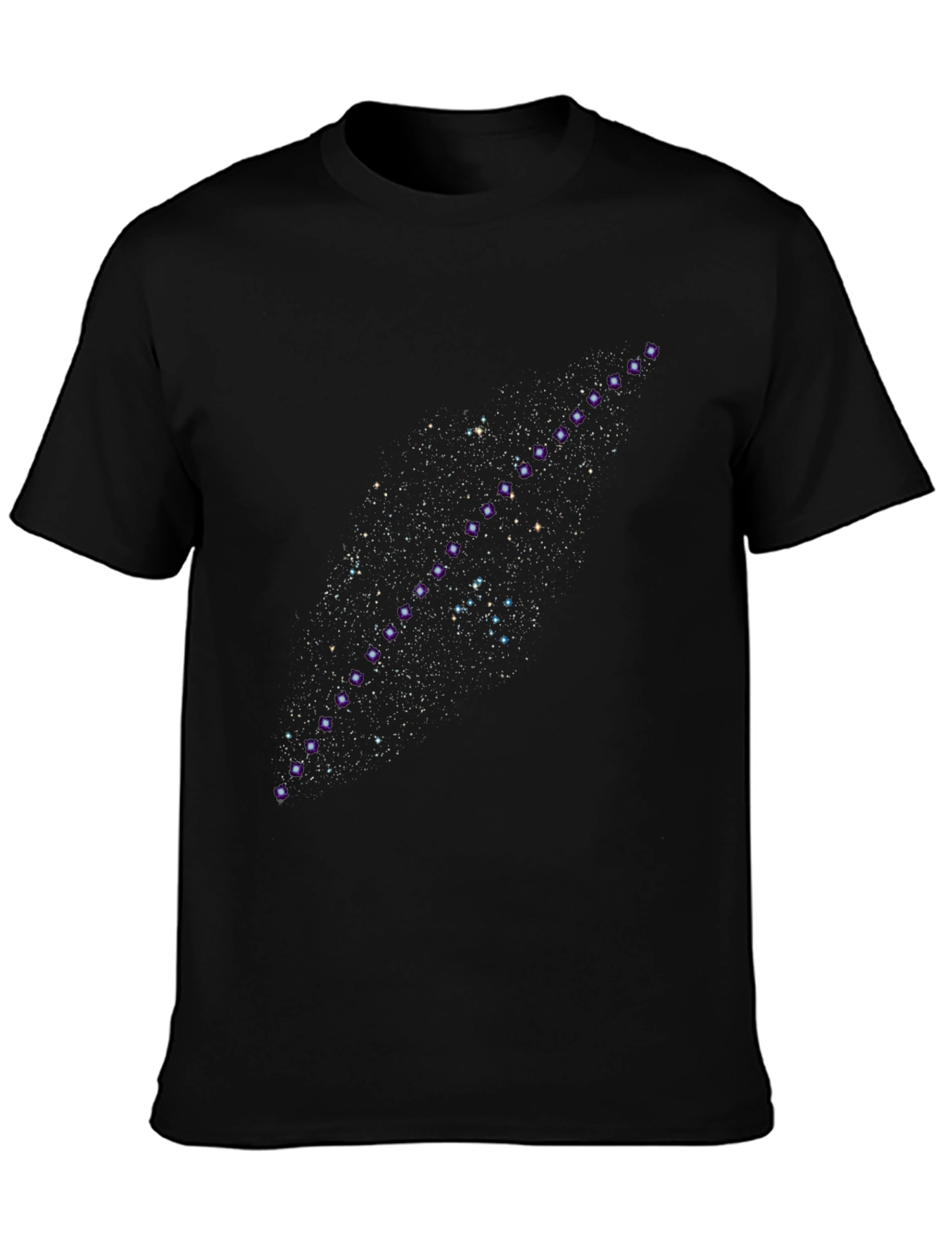 Celestial Constellation Graphic Tee - Black Cotton
