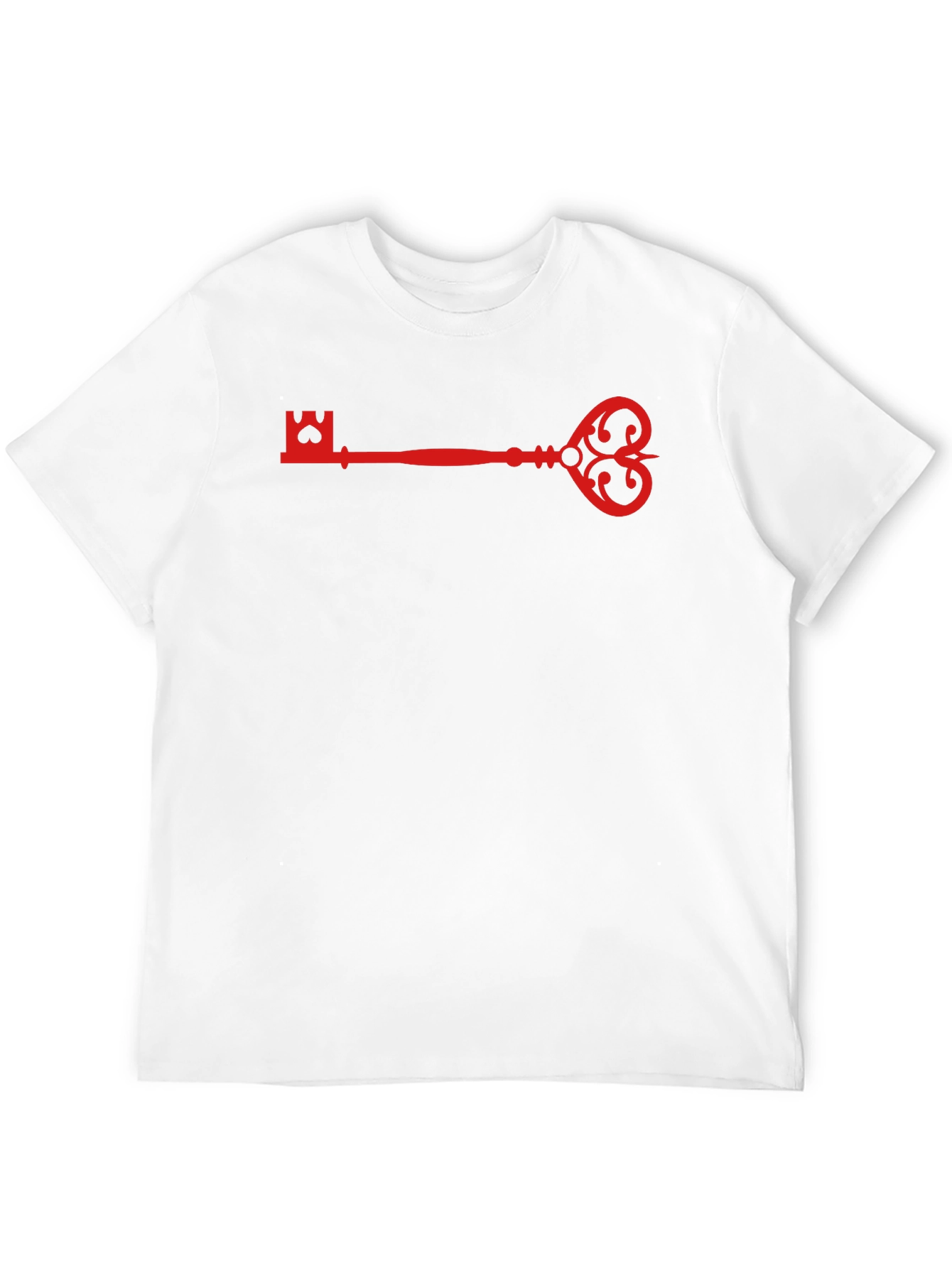 Red Key Graphic Black T-Shirt