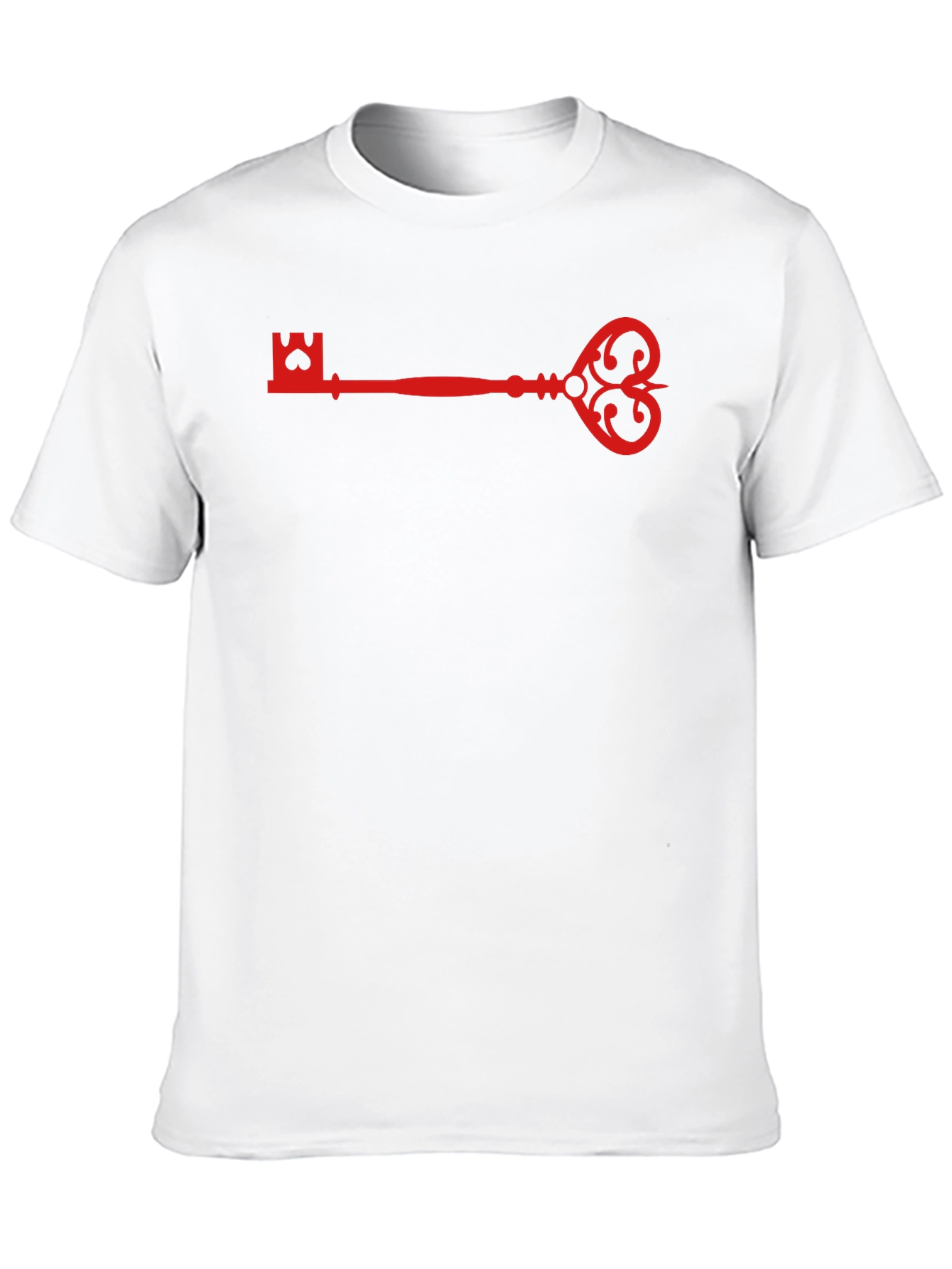 Red Key Graphic Black T-Shirt