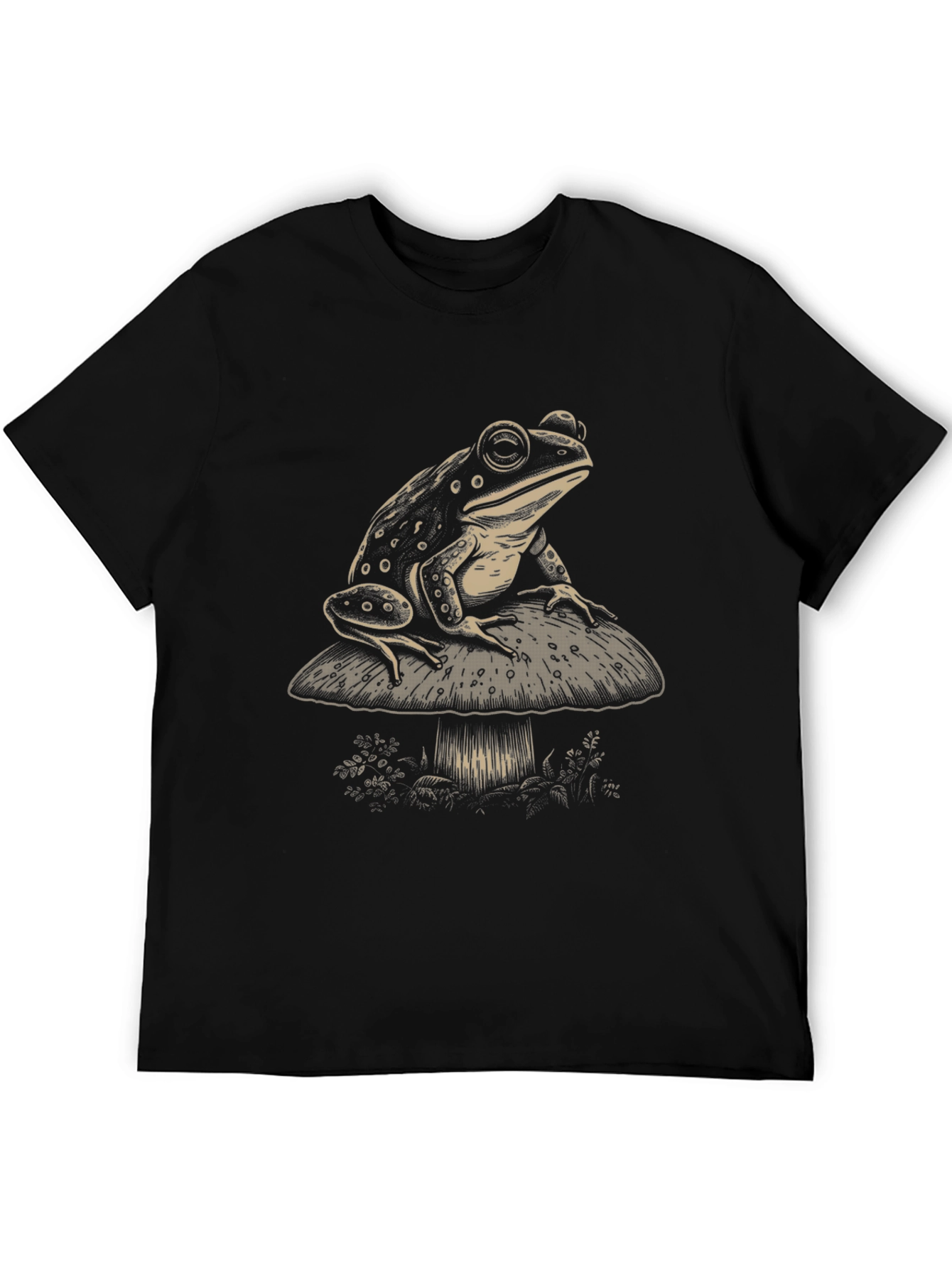 Frog on Mushroom Graphic Tee - Unisex