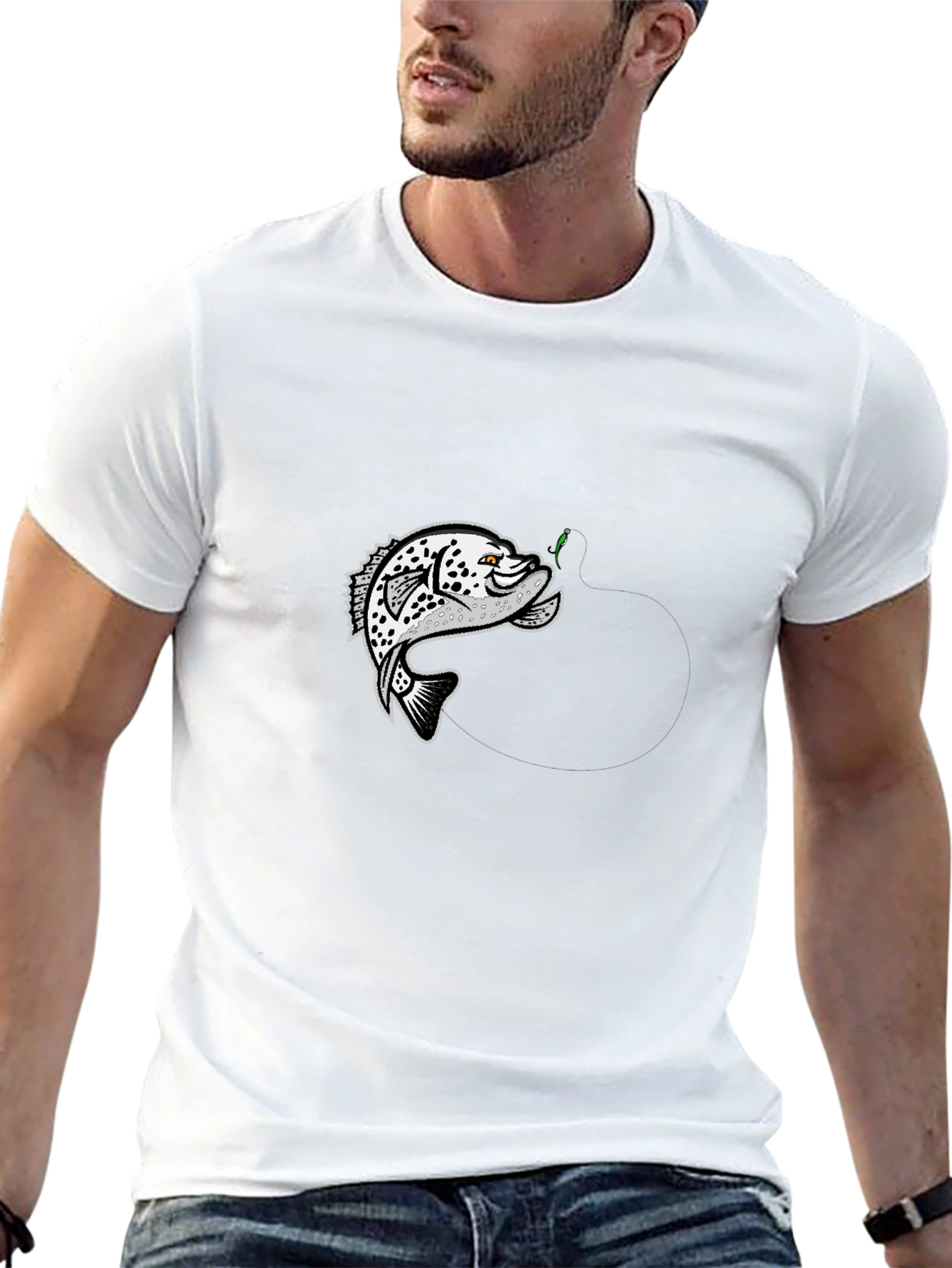 Fish Graphic Black T-Shirt - Anglers Style