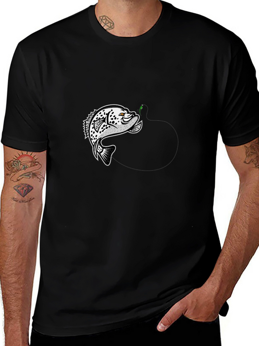 Fish Graphic Black T-Shirt - Anglers Style