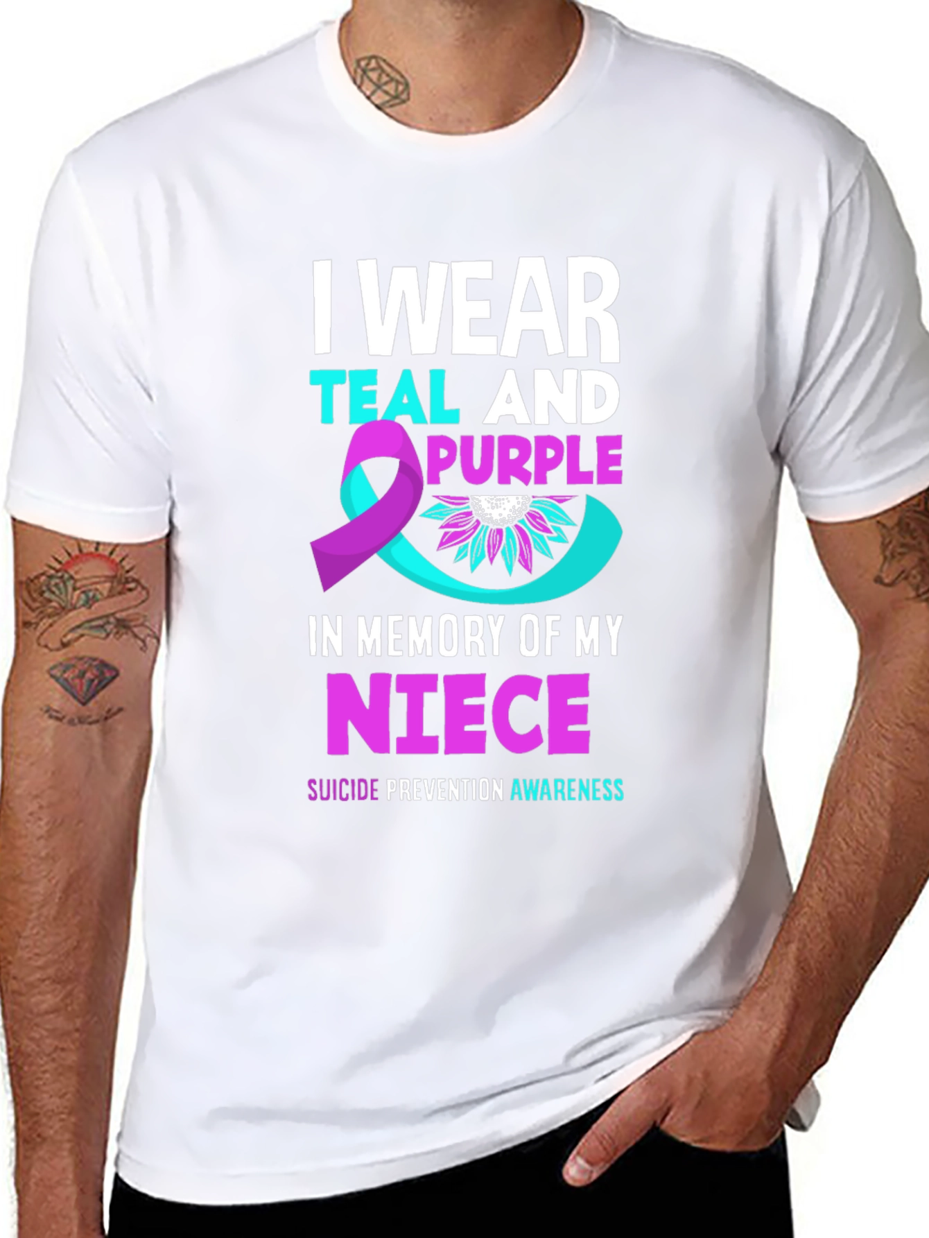 Teal and Purple Suicide Awareness T-Shirt