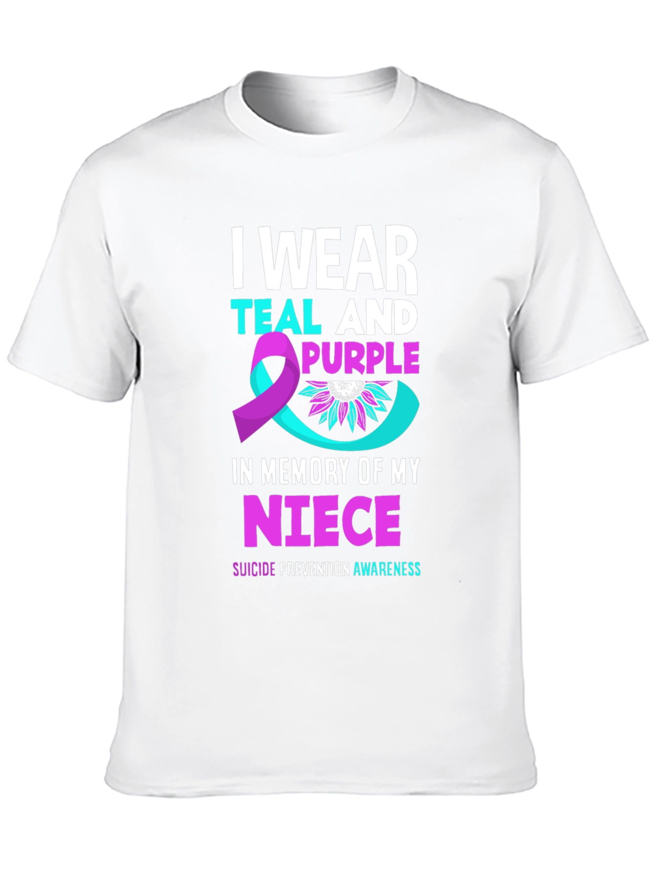 Teal and Purple Suicide Awareness T-Shirt