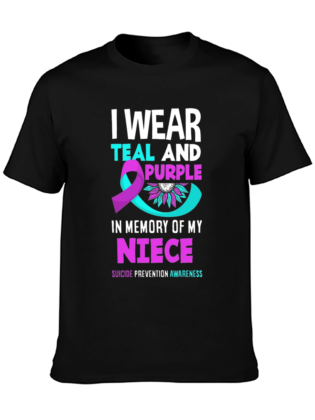 Teal and Purple Suicide Awareness T-Shirt