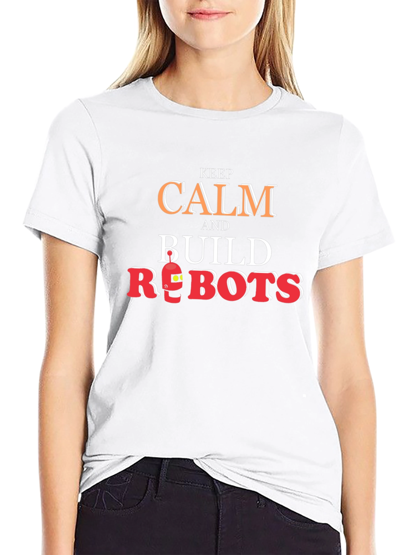 Keep Calm and Build Robots Graphic T-Shirt