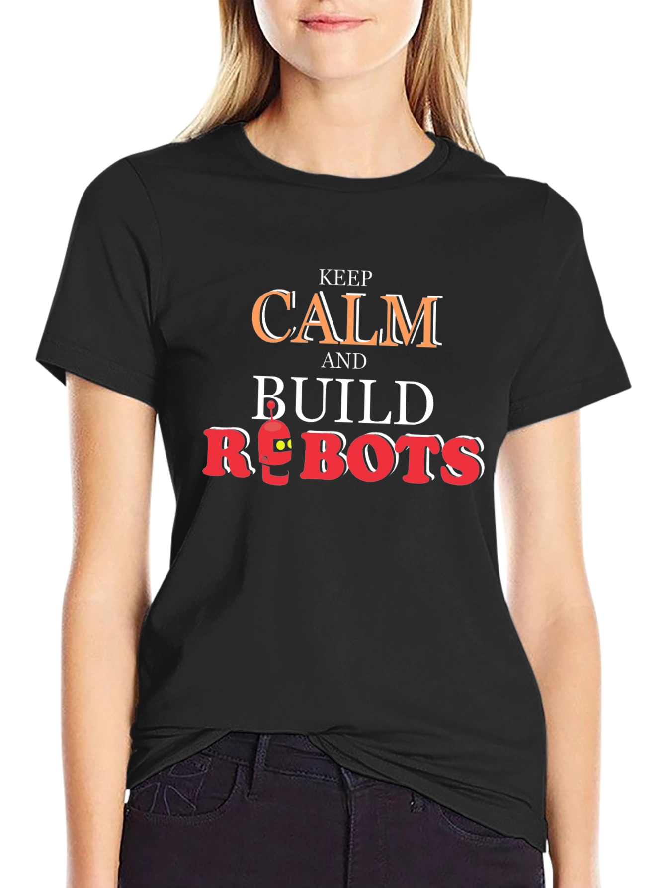 Keep Calm and Build Robots Graphic T-Shirt