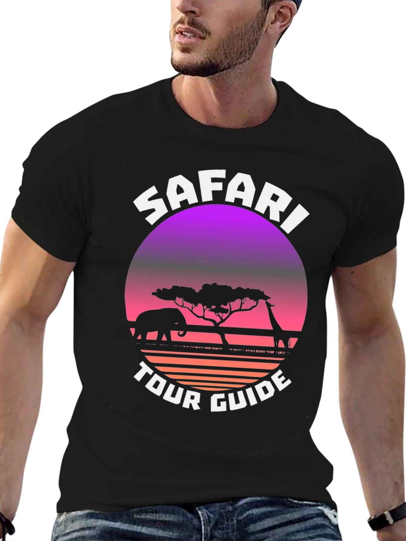 Safari Tour Guide Graphic T-Shirt