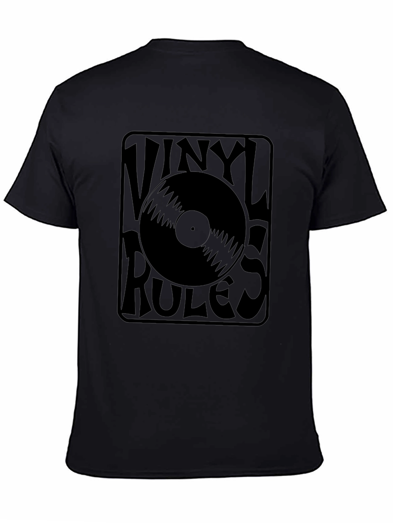Vinyl Rules Retro Graphic T-Shirt