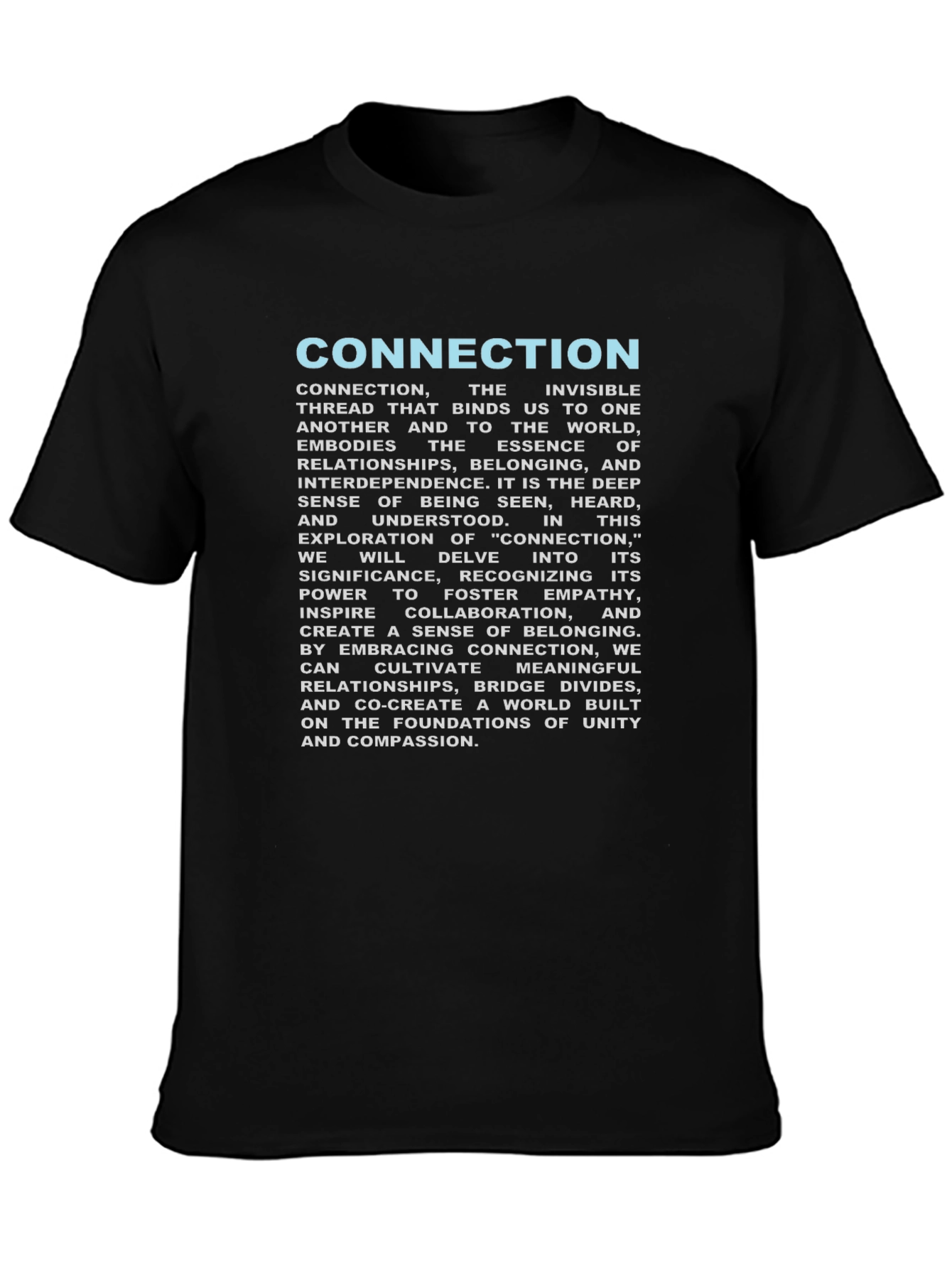 Connection T-Shirt: Unity & Empathy Design