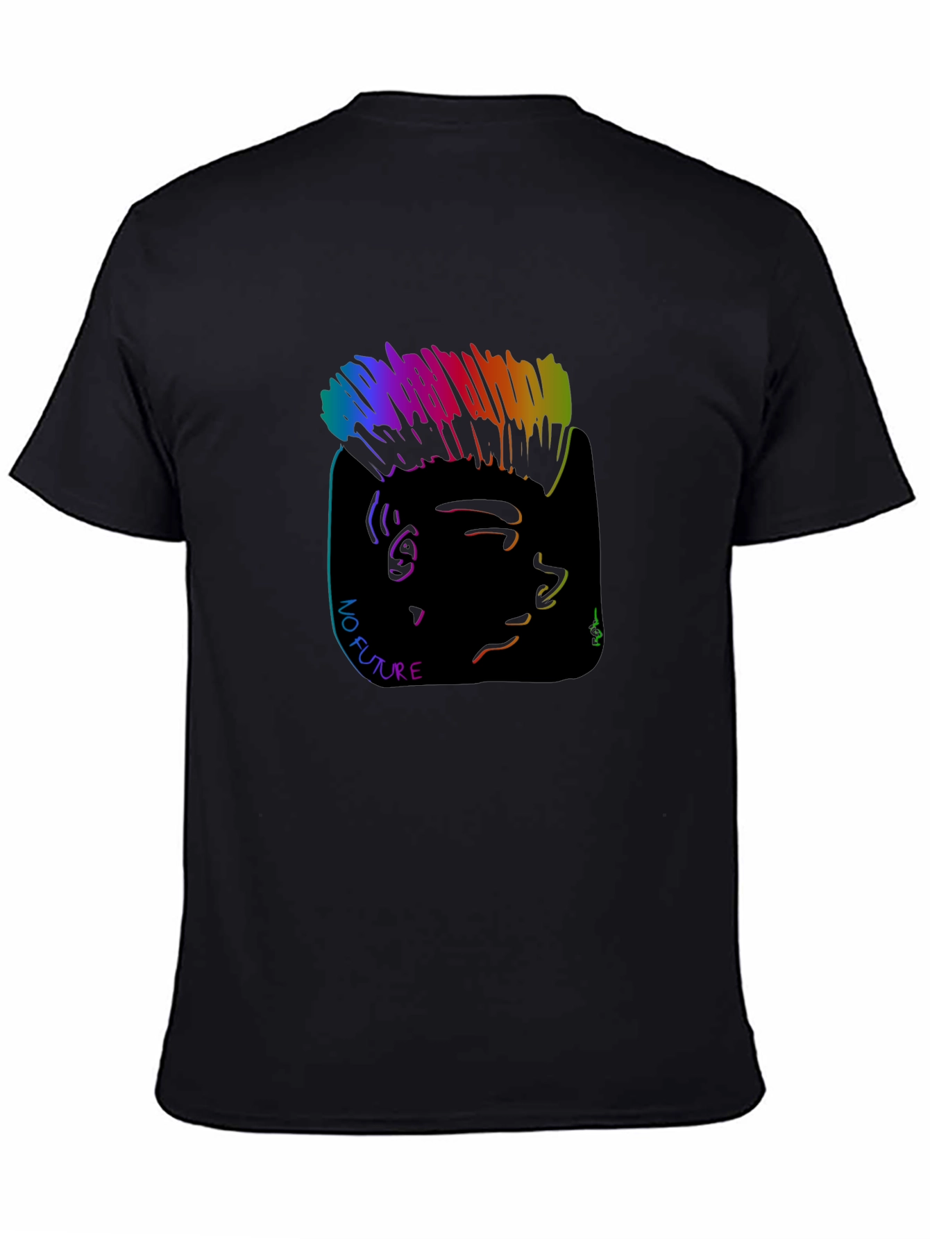 Rainbow Punk T-Shirt - No Future Graphic Tee