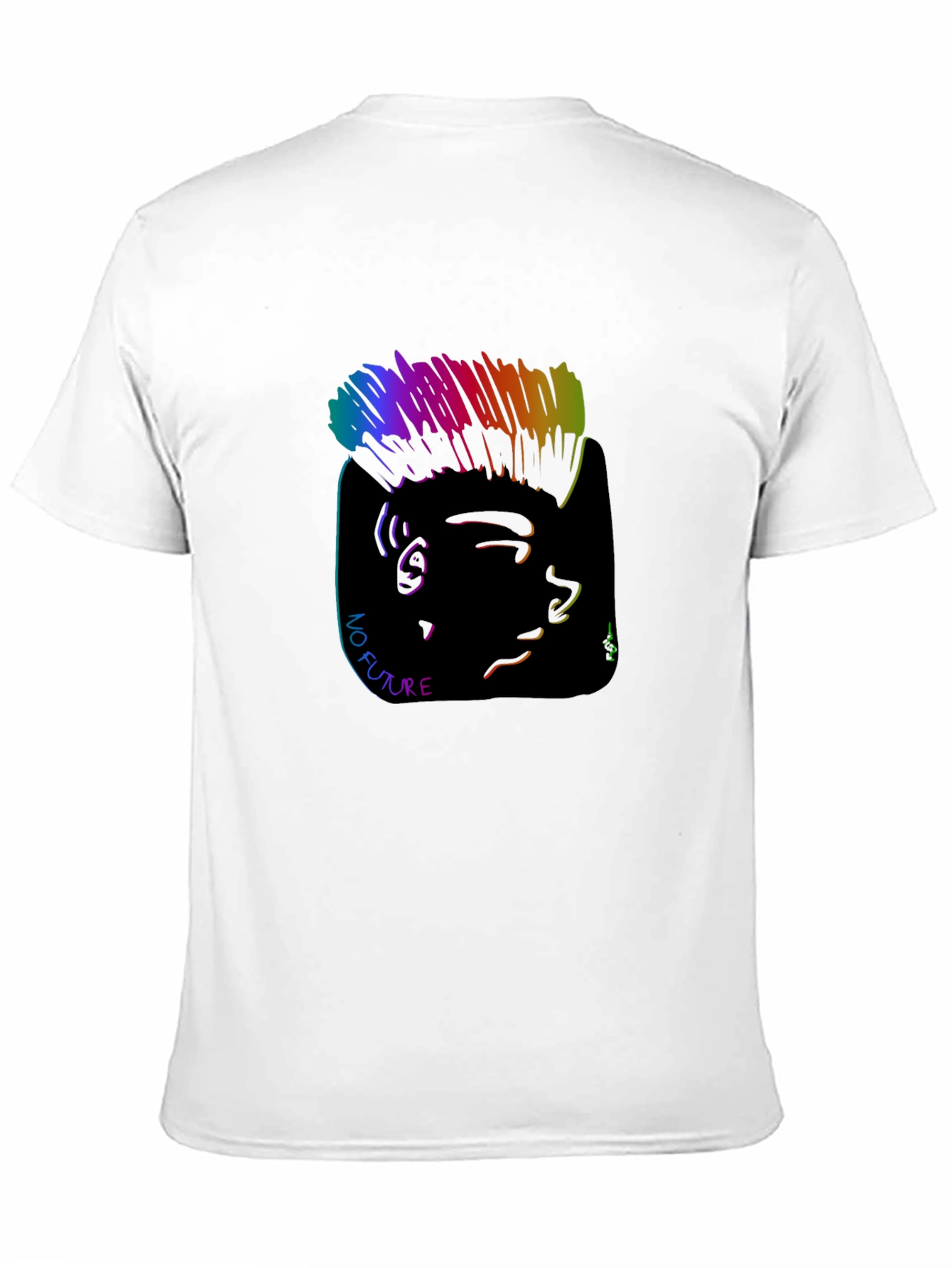 Rainbow Punk T-Shirt - No Future Graphic Tee