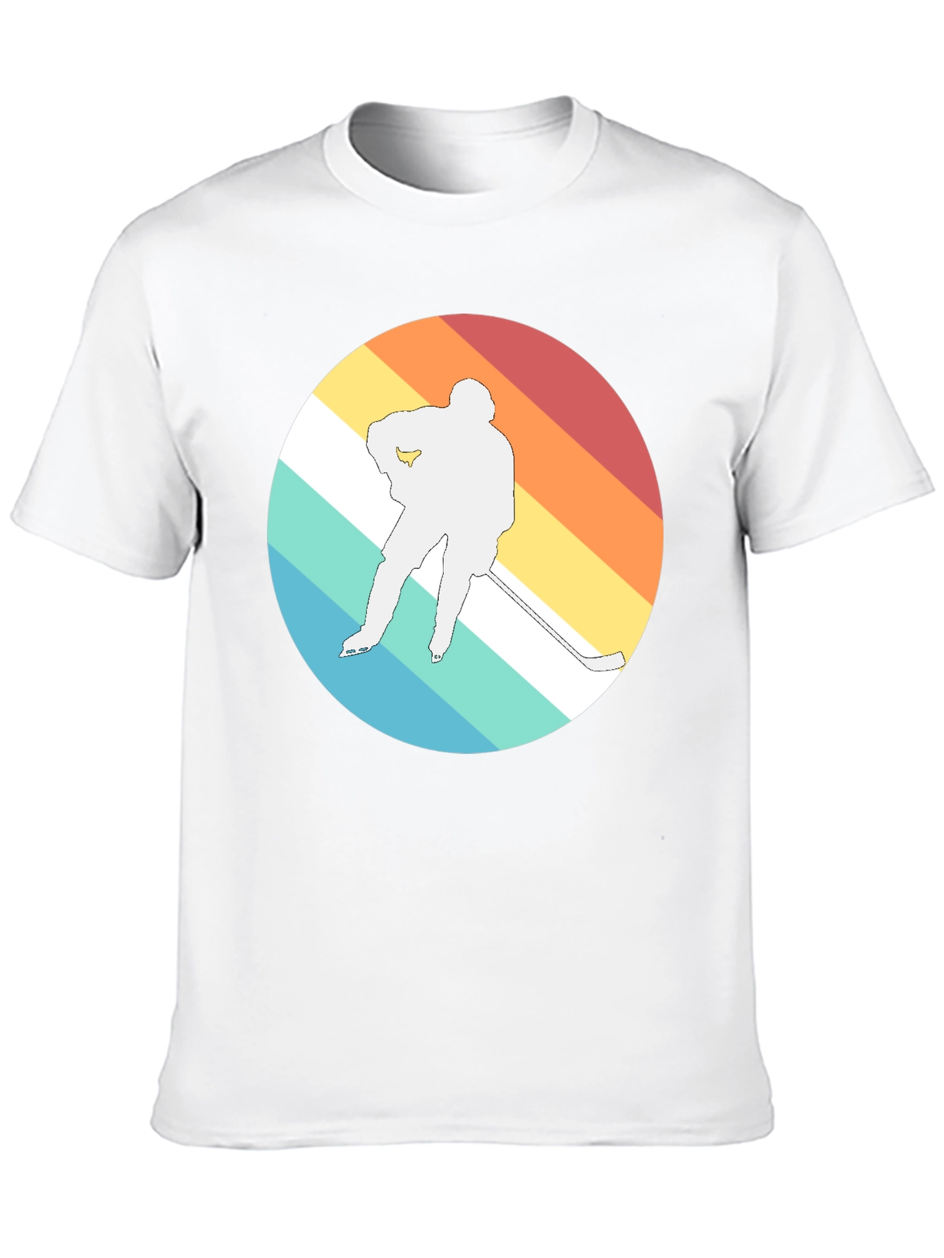 Retro Hockey Player Graphic T-Shirt