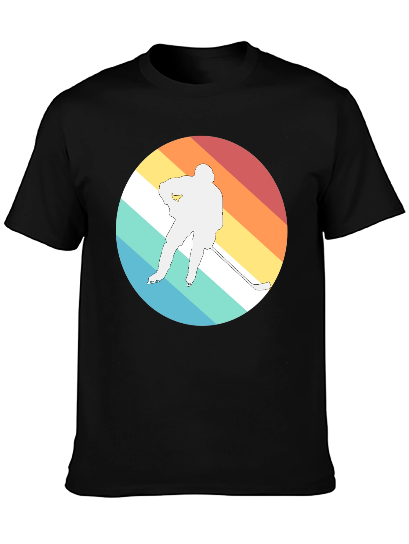 Retro Hockey Player Graphic T-Shirt