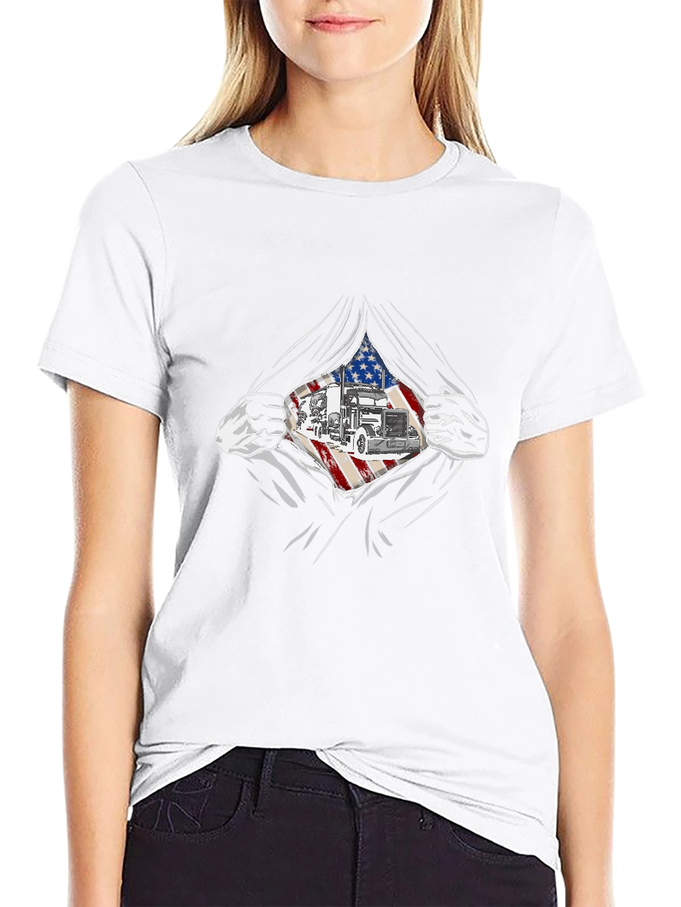 American Trucker Pride Graphic Tee - Black