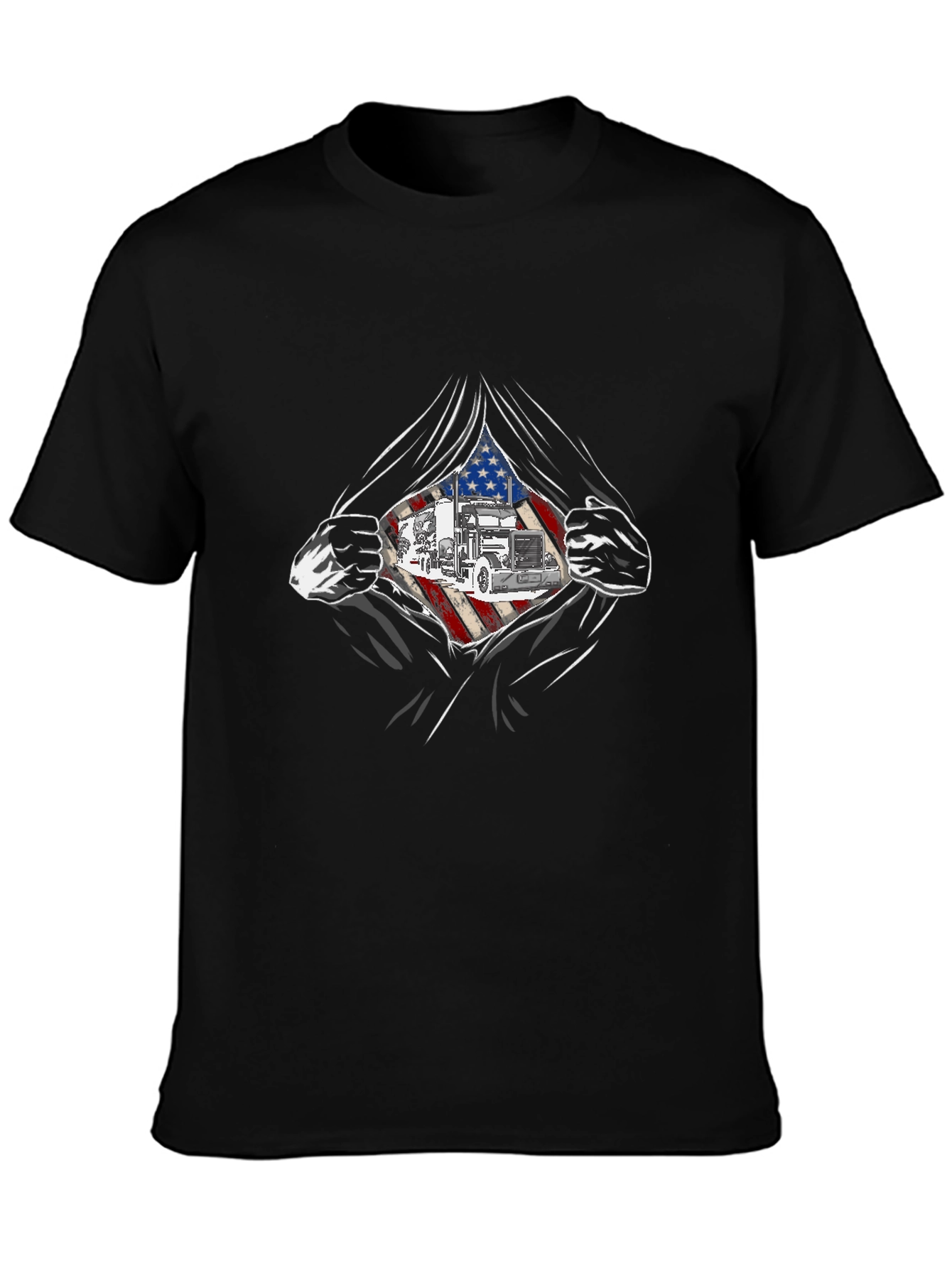 American Trucker Pride Graphic Tee - Black