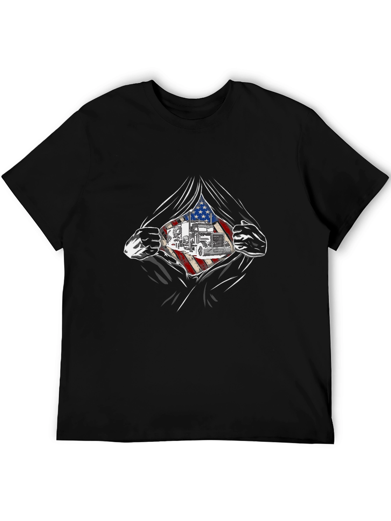 American Trucker Pride Graphic Tee - Black