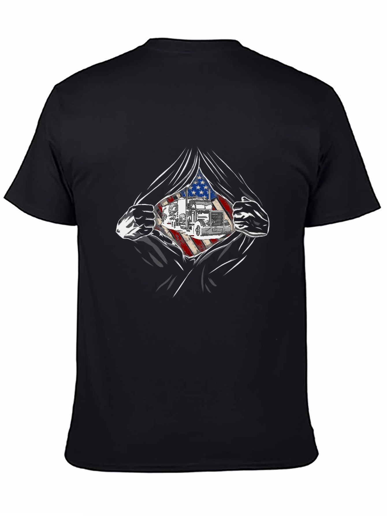American Trucker Pride Graphic Tee - Black