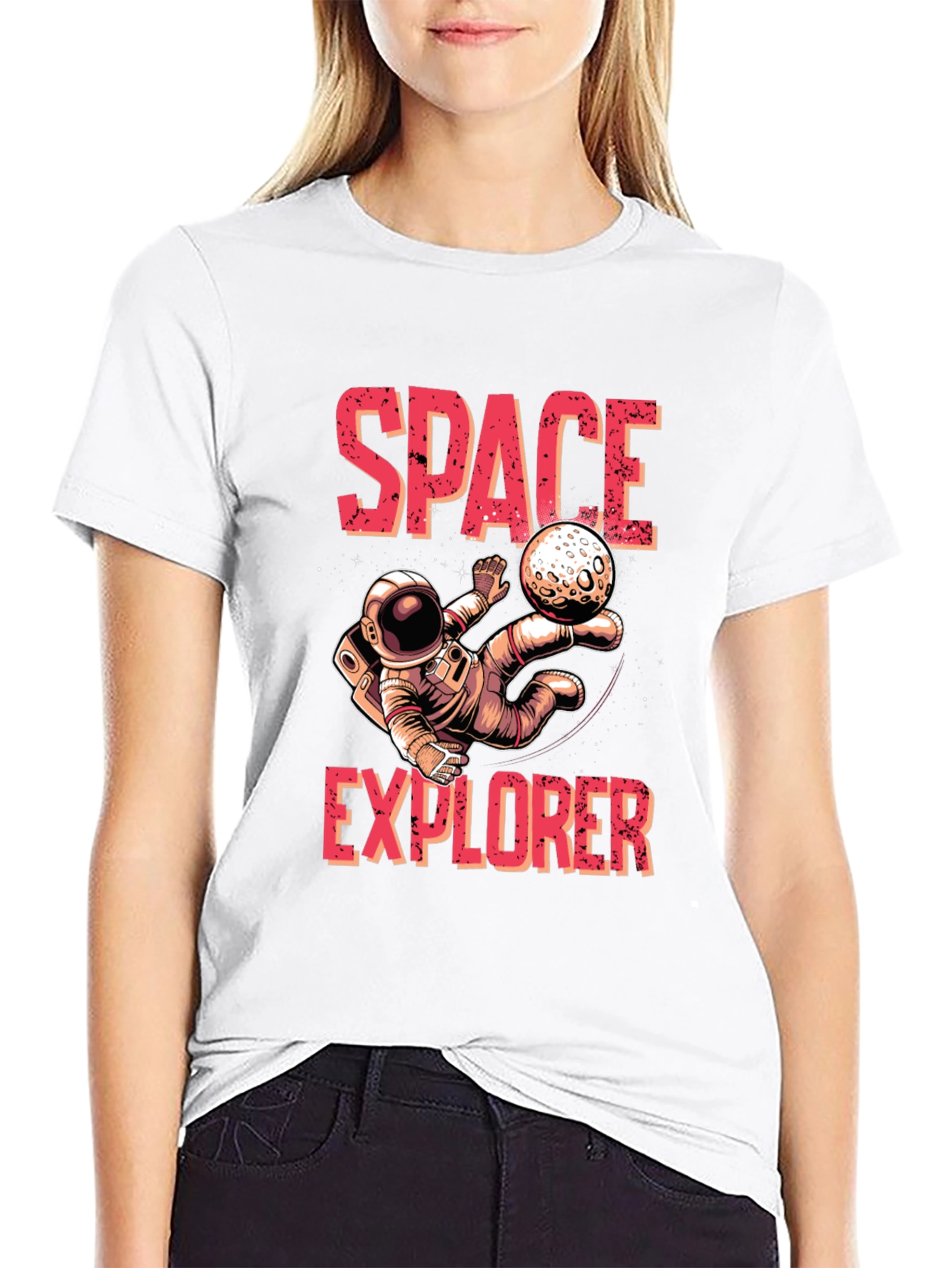 Space Explorer Graphic T-Shirt - Astronaut Design