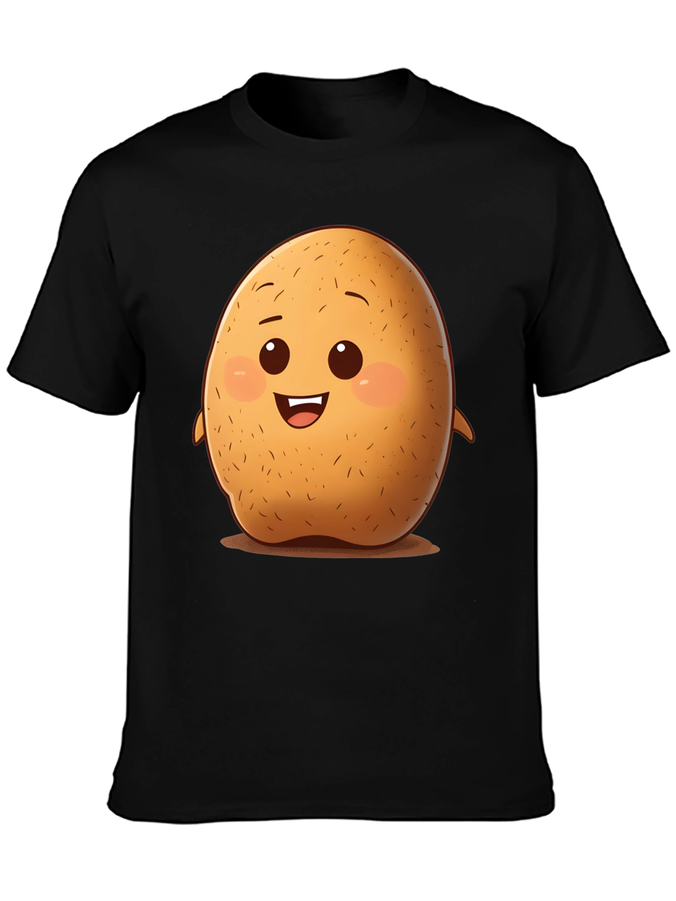 Cute Potato Cartoon Graphic T-Shirt