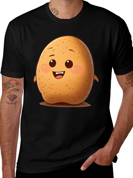 Cute Potato Cartoon Graphic T-Shirt