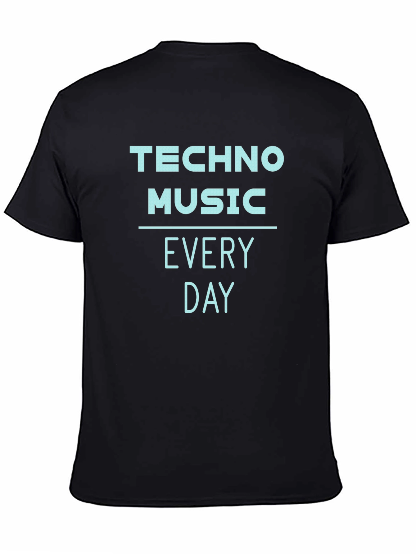 Techno Music Everyday Graphic Tee - Black