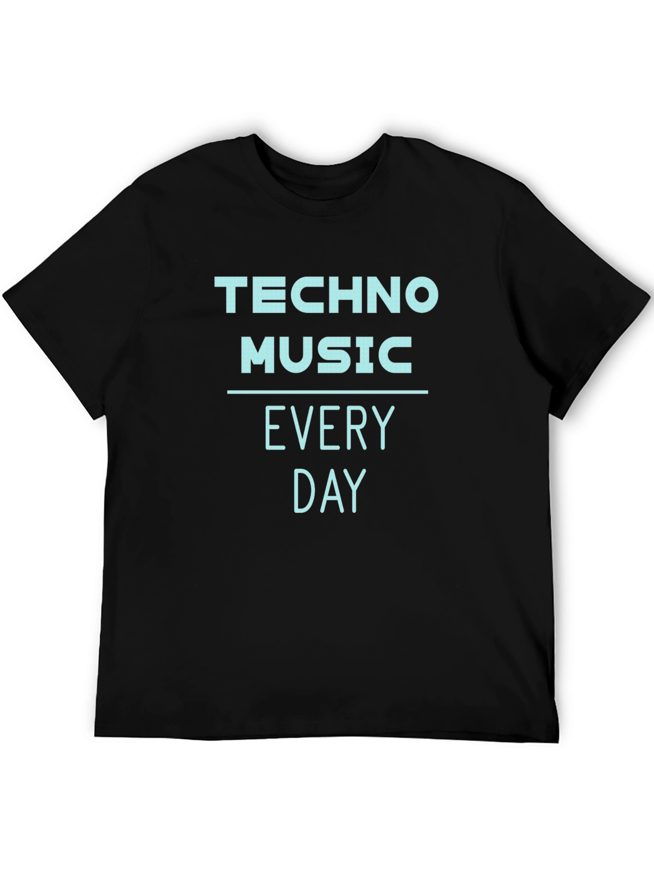 Techno Music Everyday Graphic Tee - Black