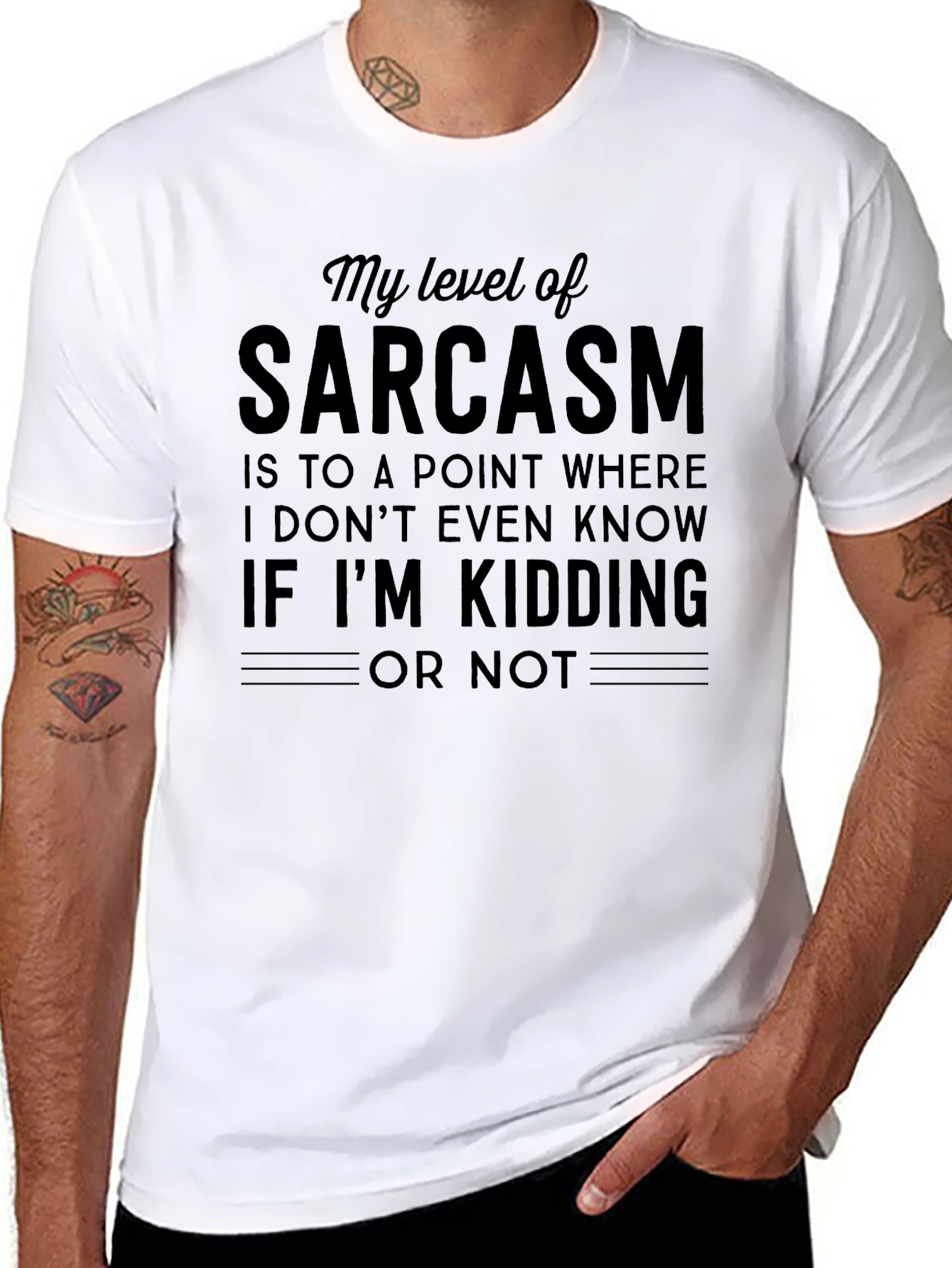 Sarcasm Level Funny Graphic T-Shirt