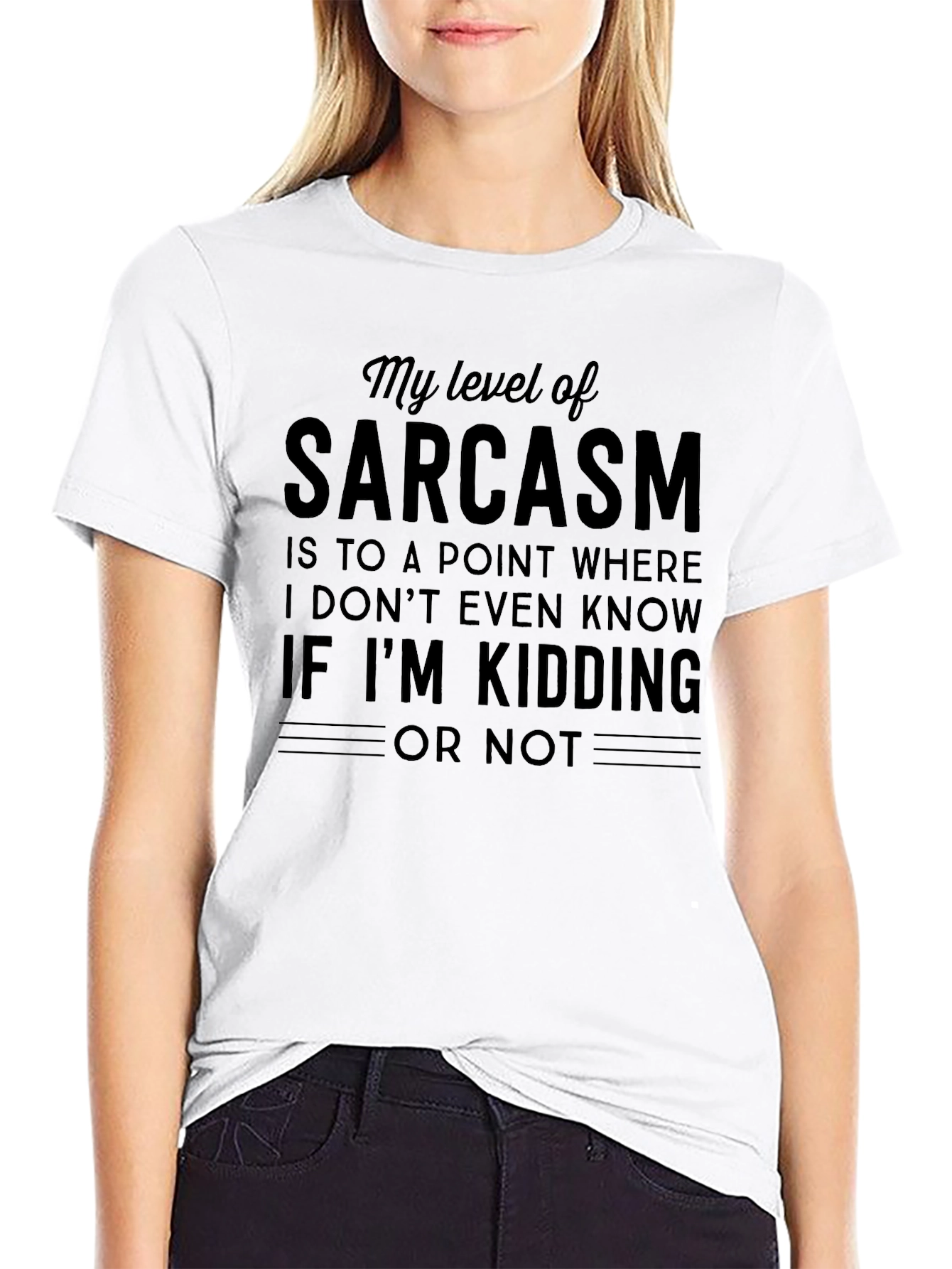 Sarcasm Level Funny Graphic T-Shirt