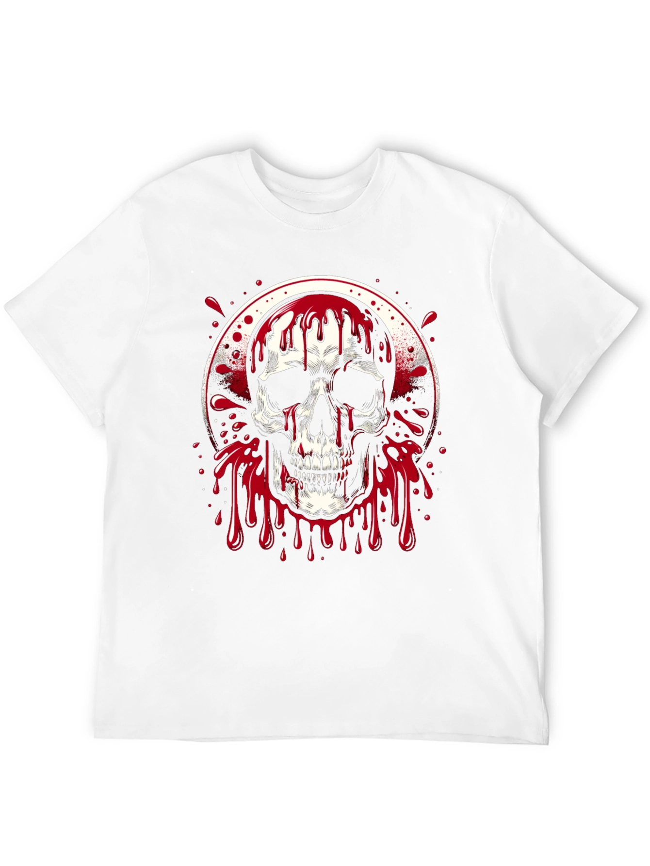 Bleeding Skull Graphic Tee - Black