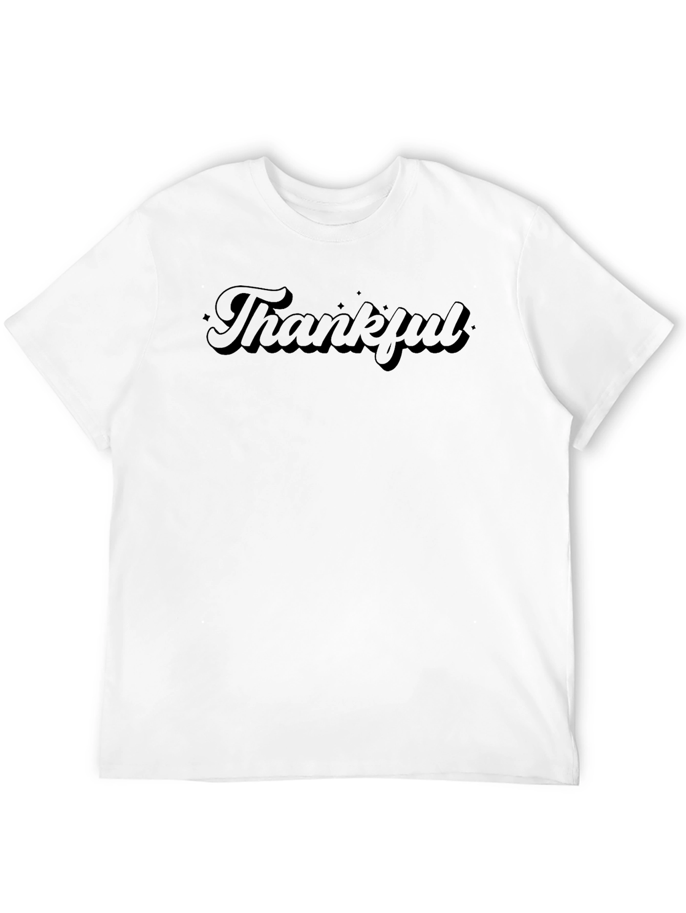 Thankful Black Graphic Tee - Soft & Stylish