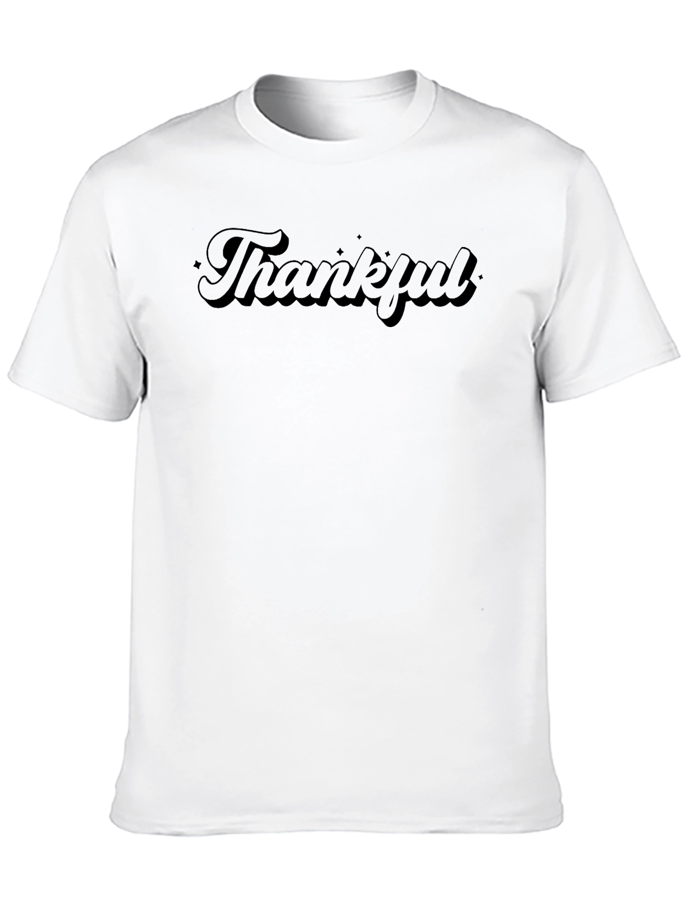 Thankful Black Graphic Tee - Soft & Stylish