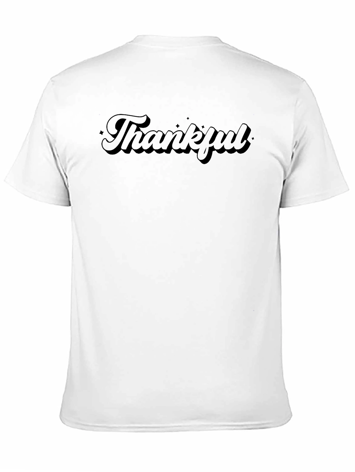 Thankful Black Graphic Tee - Soft & Stylish