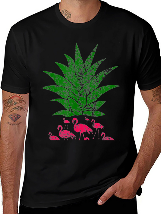 Flamingo Pineapple Graphic T-Shirt