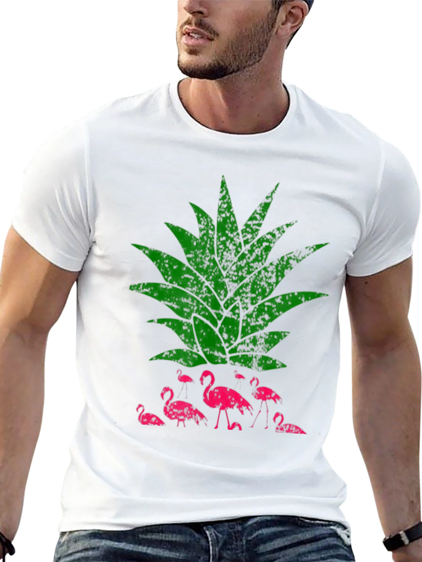 Flamingo Pineapple Graphic T-Shirt