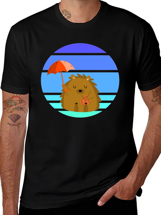 Cute Hedgehog Sunset Graphic Tee