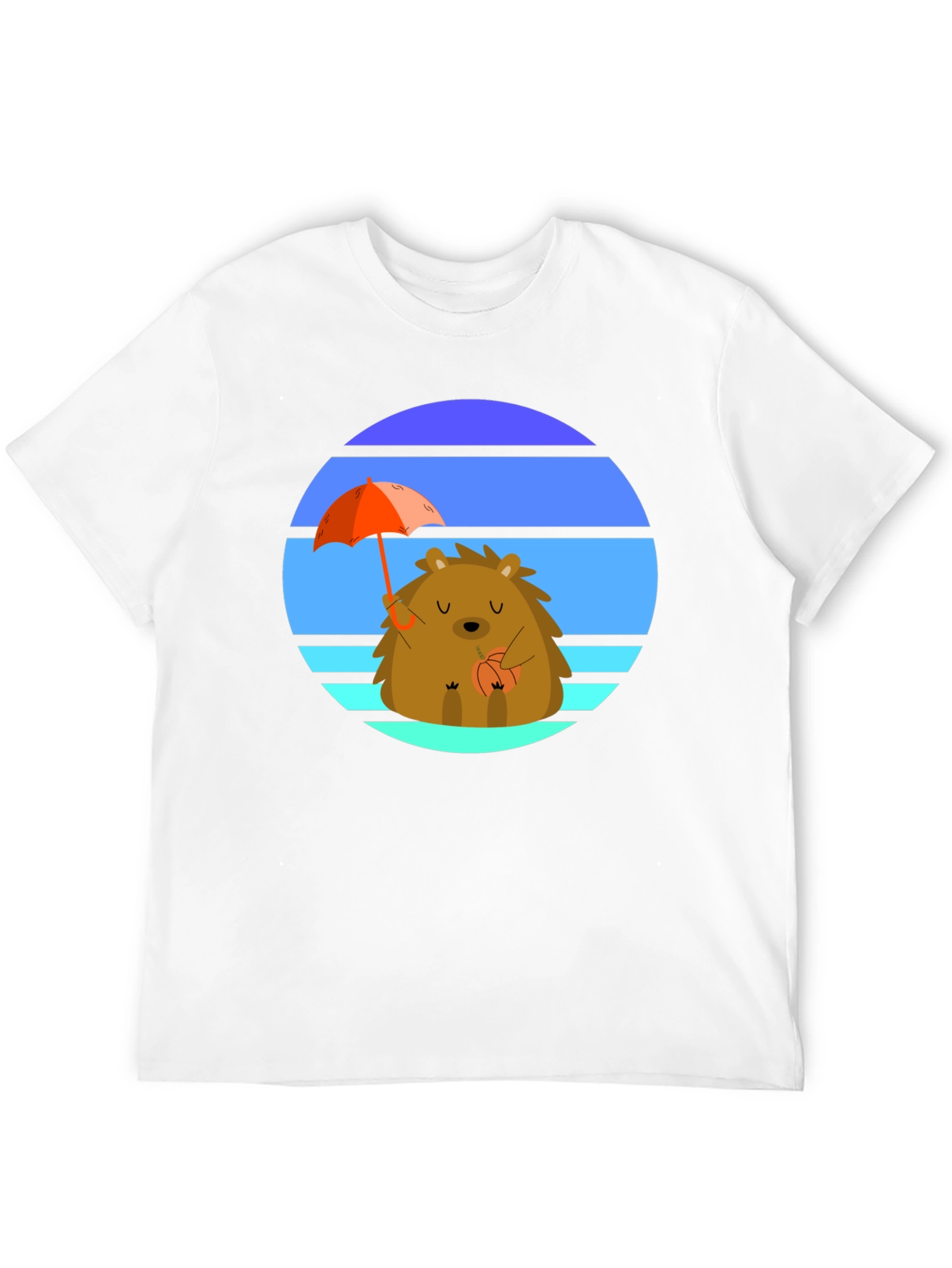 Cute Hedgehog Sunset Graphic Tee