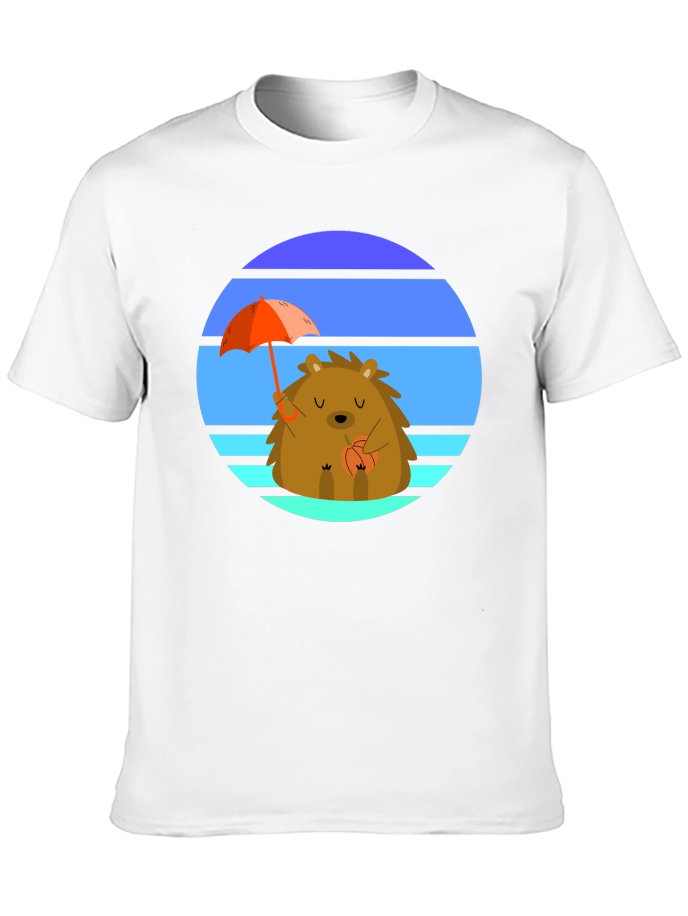 Cute Hedgehog Sunset Graphic Tee
