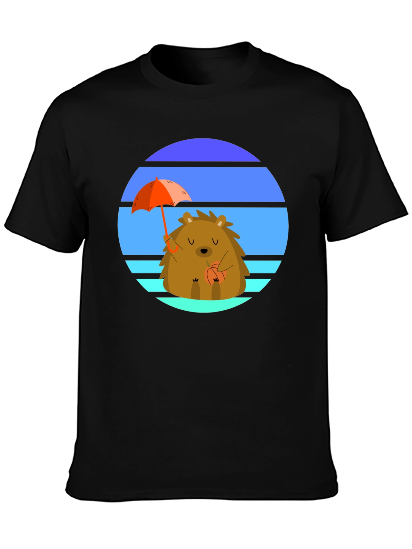 Cute Hedgehog Sunset Graphic Tee