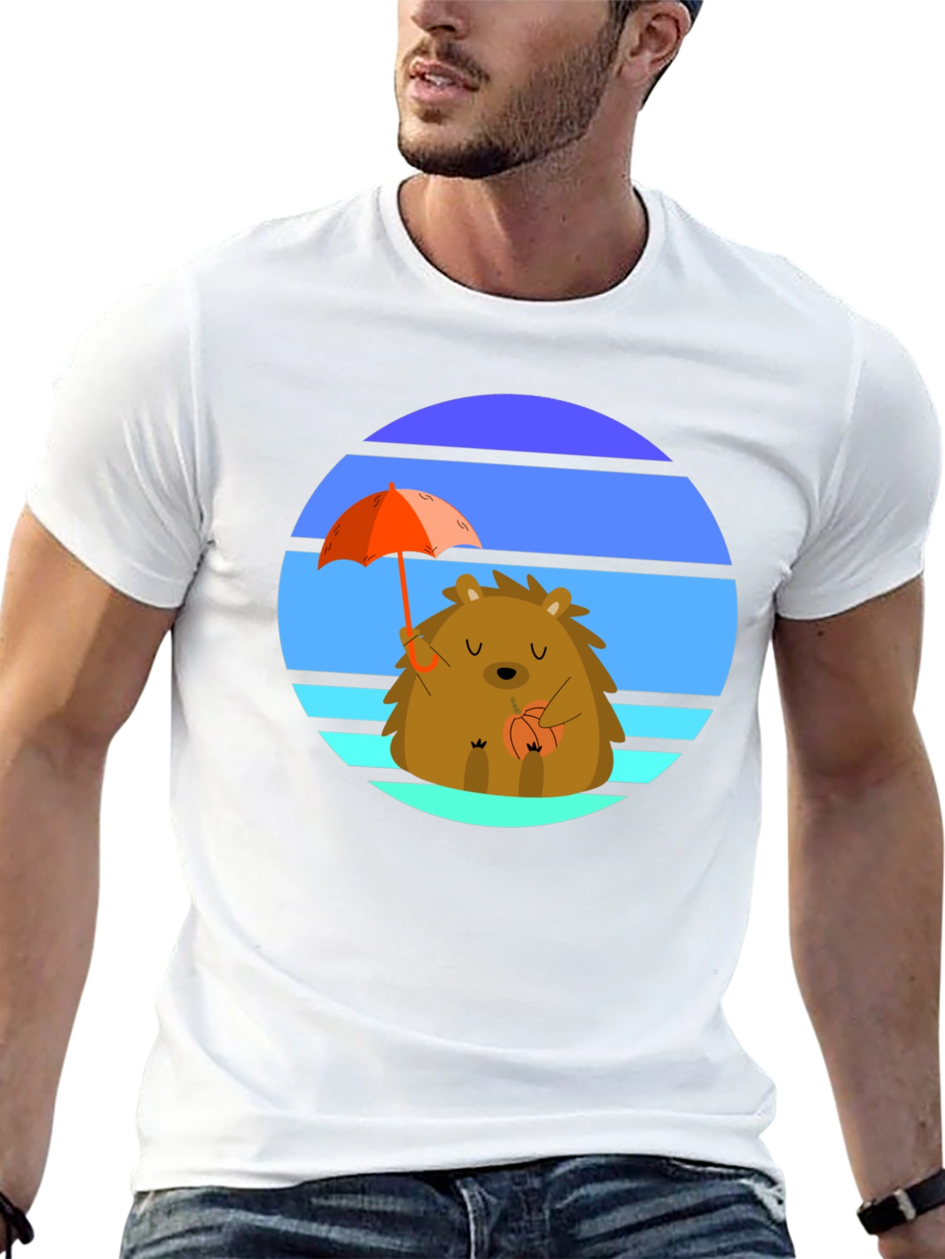 Cute Hedgehog Sunset Graphic Tee