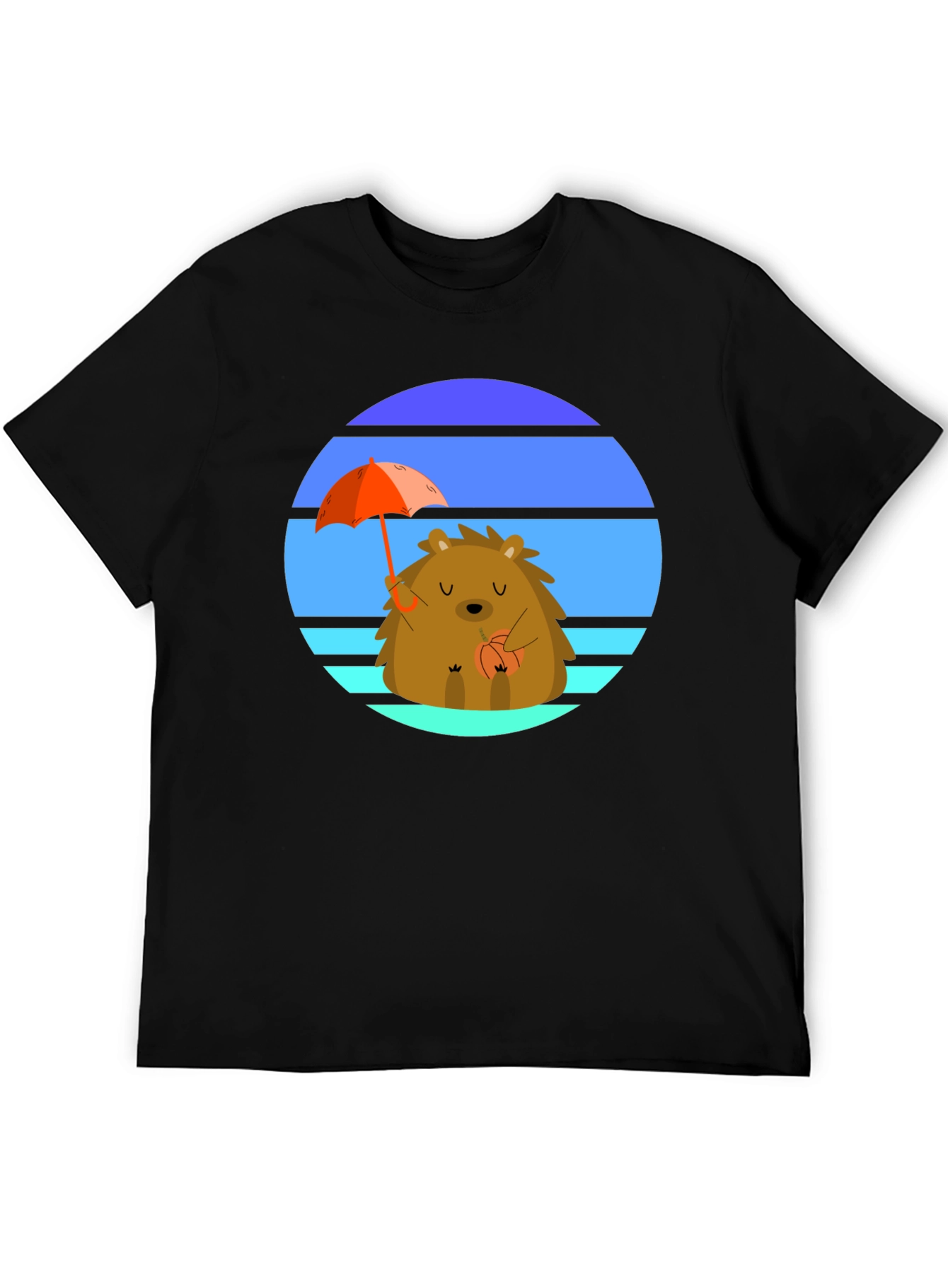 Cute Hedgehog Sunset Graphic Tee