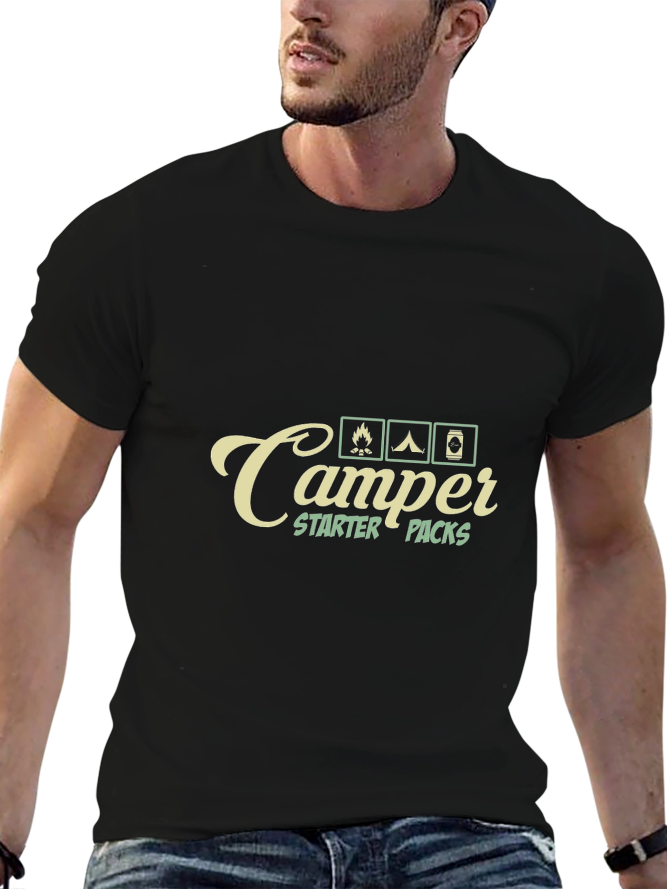 Camper Starter Packs Graphic T-Shirt - Camping Adventure Tee