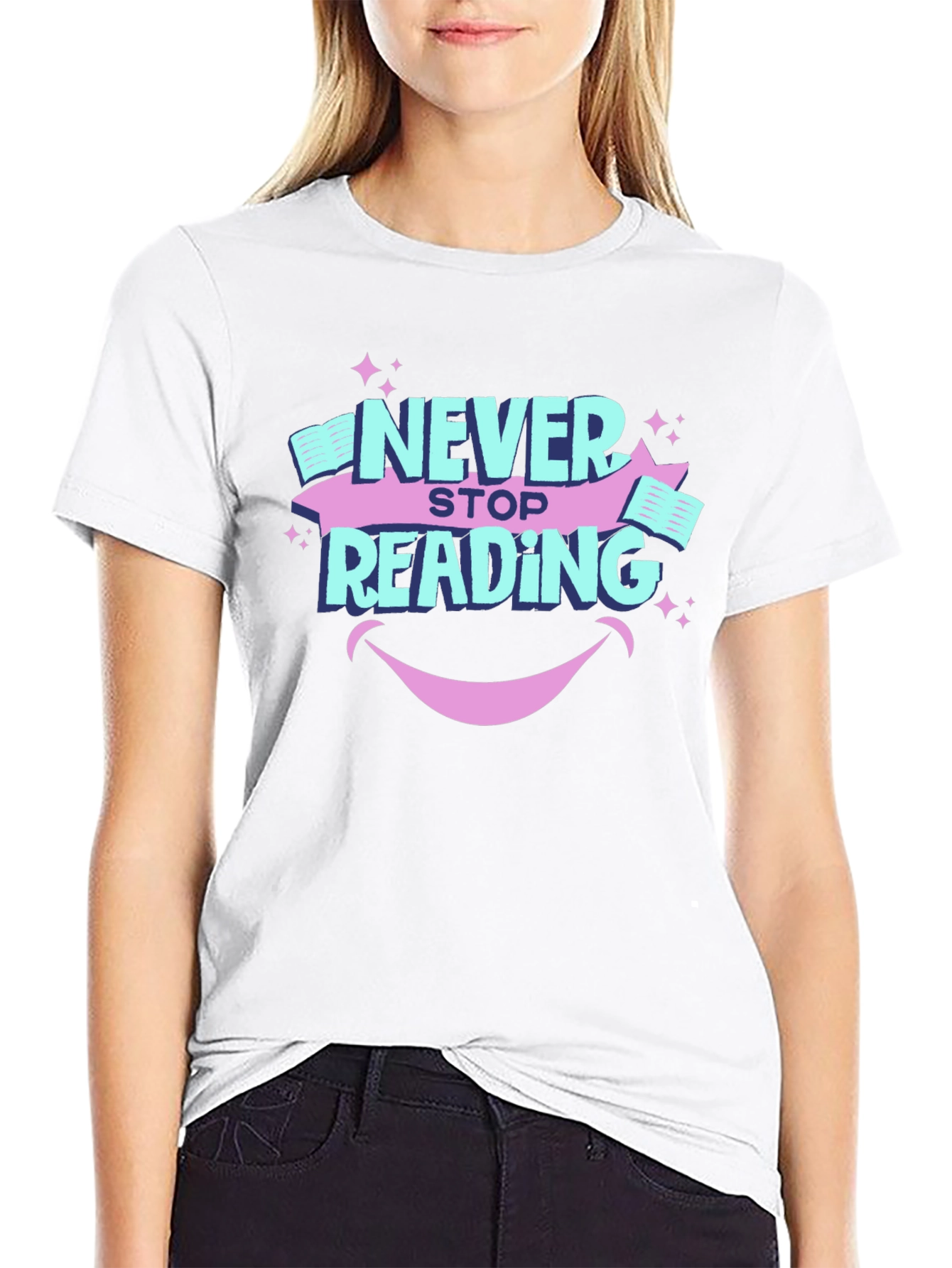 Never Stop Reading Graphic T-Shirt
